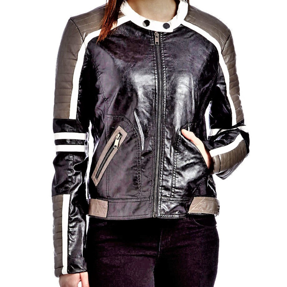 Vegan Leather Old Retro Style Racing Driver Jacket